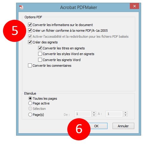 comment on fait pour mettre un document en pdf